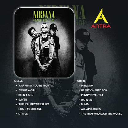 Nirvana Live & Greatest Hits Cassette Tape Collection – Vintage Grunge & Alternative Rock