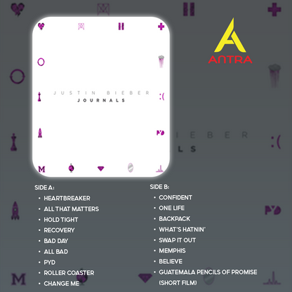 Justin Bieber Retro Cassette Tape Set – Vintage Hand-Recorded Mixtape Collection