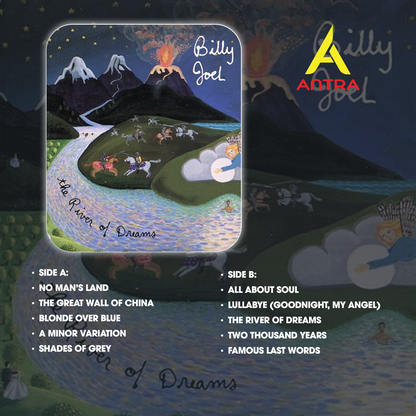Billy Joel Vintage Cassette Tape Set – Piano Man, River of Dreams, Turnstiles, Songs in the Attic, Storm Front – Retro Collectible Mixtape
