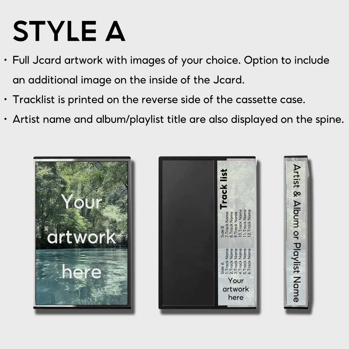 Custom Mixtape Cassette: Personalized Music, J-Card Artwork, Analog Recording