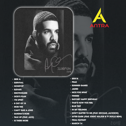 Drake Retro Cassette Tape Collection – Take Care, Nothing Was the Same, Views, Scorpion, If You’re Reading This It’s Too Late – Hip Hop & R&B Mixtape for Collectors
