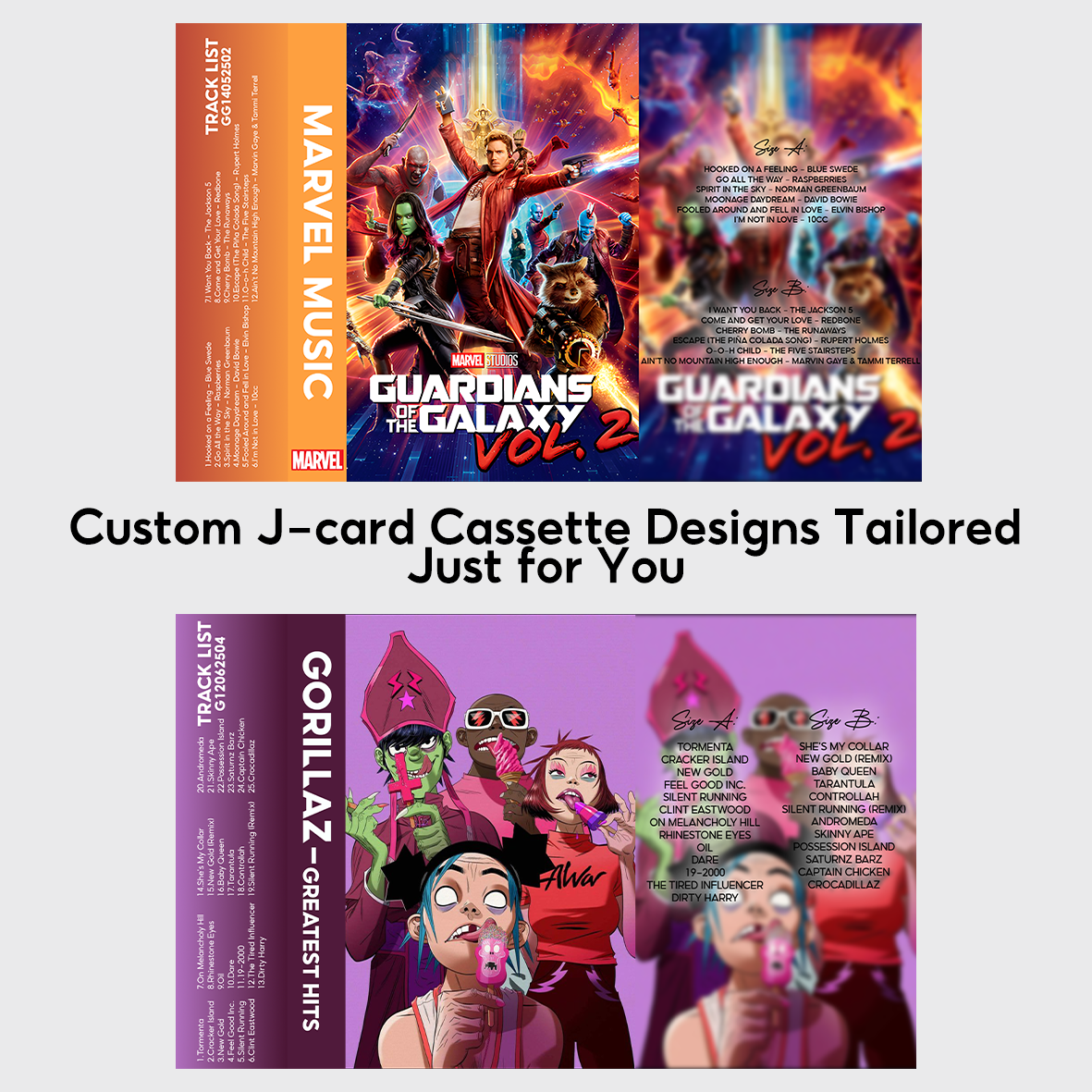 Custom Mixtape Cassette: Personalized Music, J-Card Artwork, Analog Recording