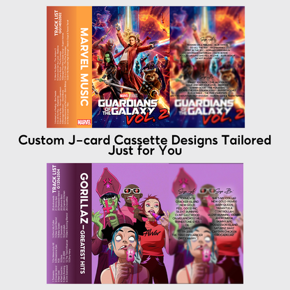 Custom Mixtape Cassette: Personalized Music, J-Card Artwork, Analog Recording