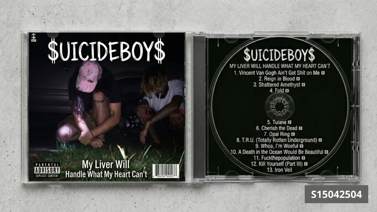 $uicideboy$ – My Liver Will Handle What My Heart Can't CD Fanade | Underground Rap Collector’s Edition | Custom CD Album