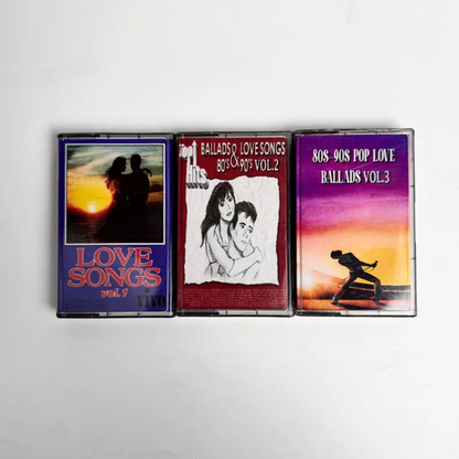 Love Ballads Cassette Collection – Handmade 80s & 90s Inspired Romantic Mixtapes