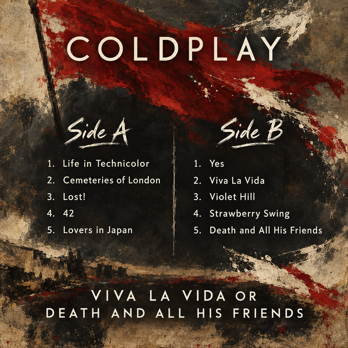 Coldplay Cassette Tape Collection – Parachutes, Viva La Vida, Moon Music & Music of the Spheres – Choose One or Complete Set