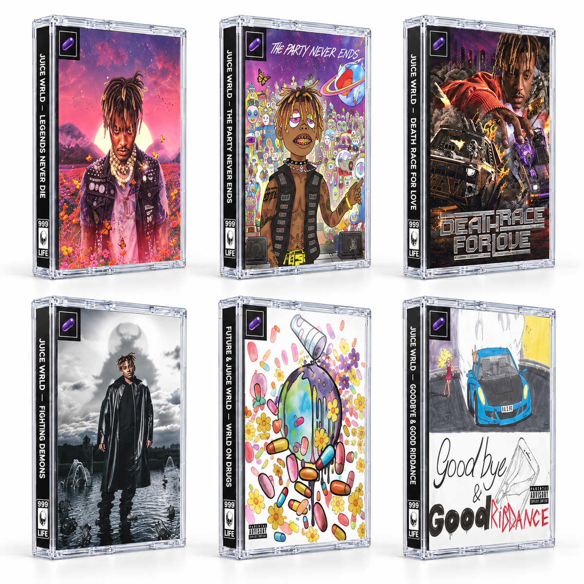 Juice WRLD Handmade Cassette Collection – Choose One Album or Complete 6-Tape Set