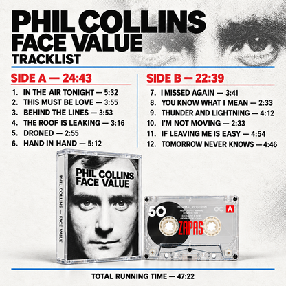Phil Collins Handmade Cassette Tape Collection