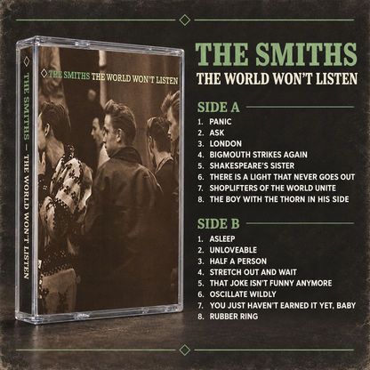 The Smiths Cassette Tape Set – Strangeways Here We Come, Best I, Rank, The World Won’t Listen, Best II – Vintage Indie Rock & Alternative Collection