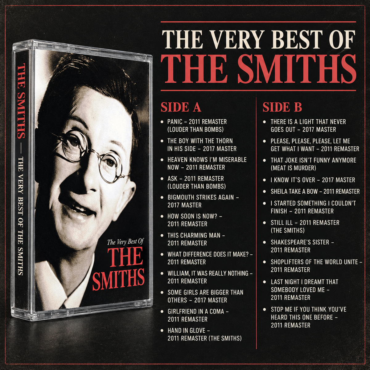 The Smiths Cassette Tape Set – Strangeways Here We Come, Best I, Rank, The World Won’t Listen, Best II – Vintage Indie Rock & Alternative Collection