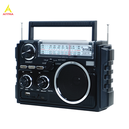 Multi-Band Radio FP-722S | AM FM SW, Bluetooth, Solar Powered & Free USB and Free Shipping