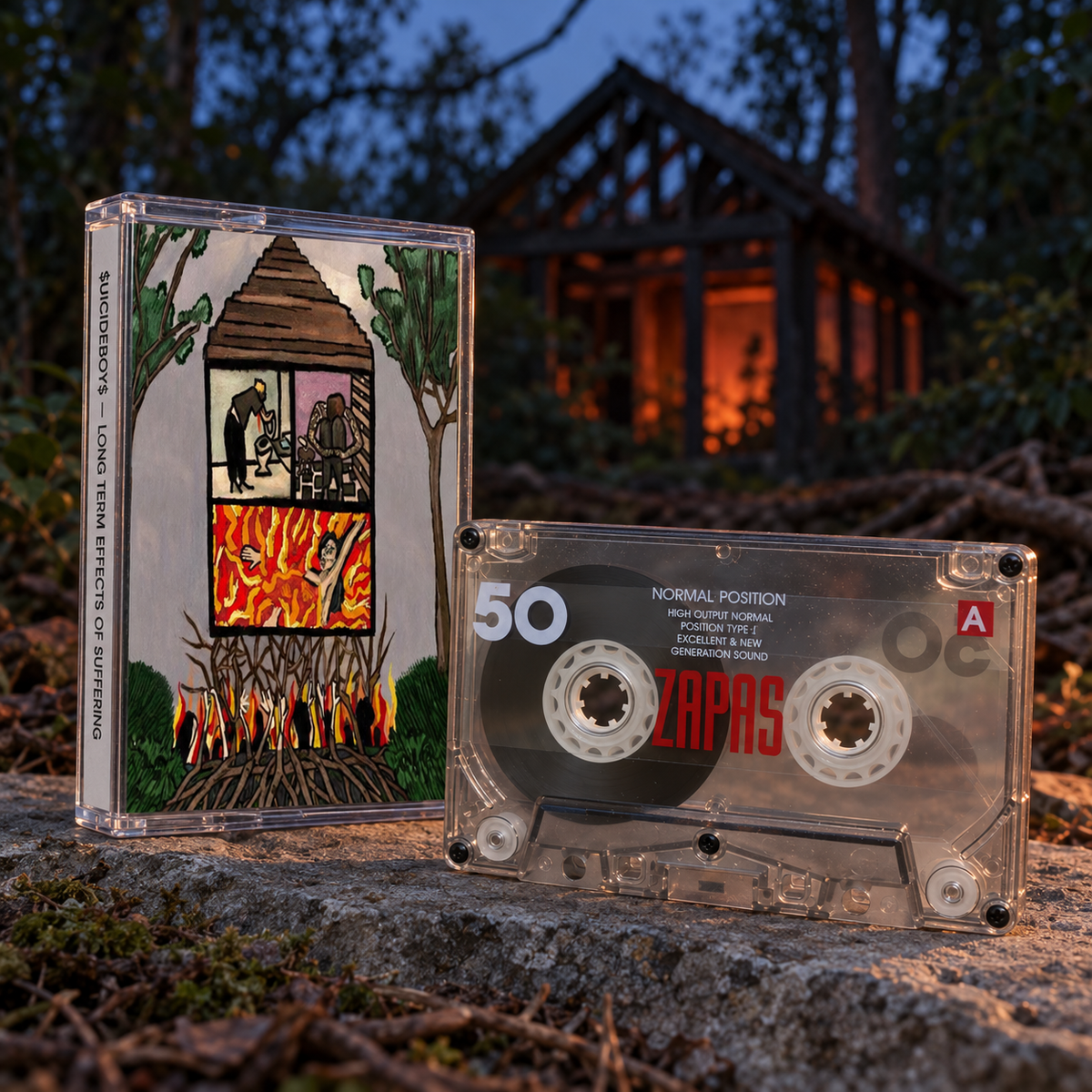 $uicideboy$ Cassette Tape Collection – Grey/Grey, Eternal Grey, I Want to Die in New Orleans, Stop Staring at the Shadows, Long Term Effects of Suffering – Vintage Hip Hop & Underground Rap