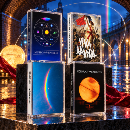 Coldplay Cassette Tape Collection – Parachutes, Viva La Vida, Moon Music & Music of the Spheres – Choose One or Complete Set