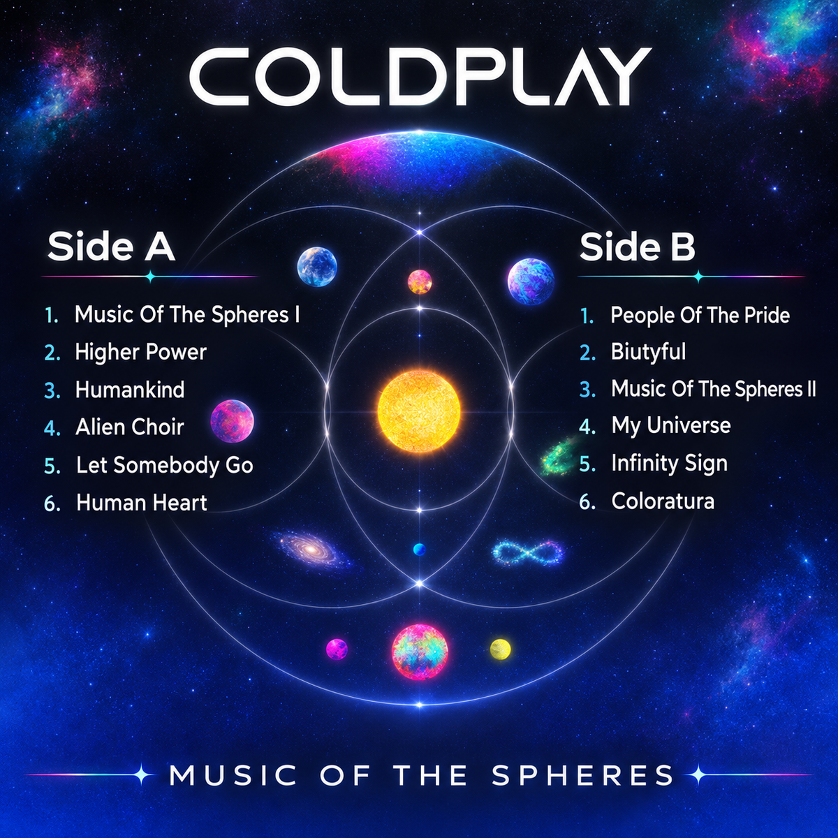 Coldplay Cassette Tape Collection – Parachutes, Viva La Vida, Moon Music & Music of the Spheres – Choose One or Complete Set