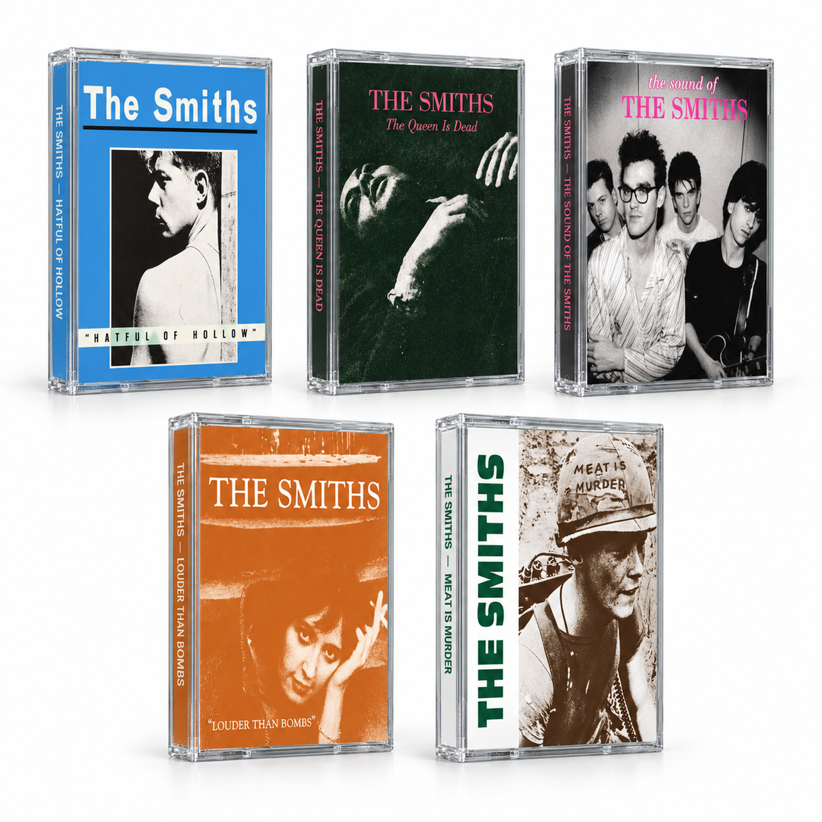The Smiths Cassette Tape Collection – Hatful of Hollow, The Queen Is Dead, The Sound of The Smiths, Louder Than Bombs, Meat Is Murder – Vintage Indie Rock & Alternative Mixtape