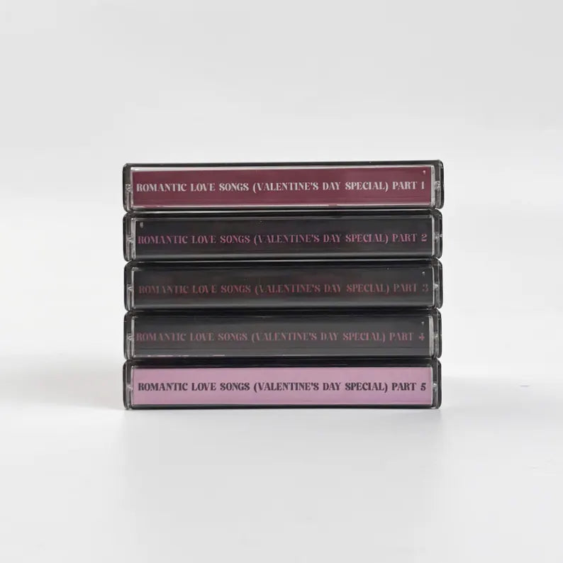 Valentine Love Songs Cassette Tapes – Romantic Mixtape - Custom Analog Cassette Gift
