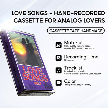 Love Ballads Cassette Collection – Handmade 80s & 90s Inspired Romantic Mixtapes