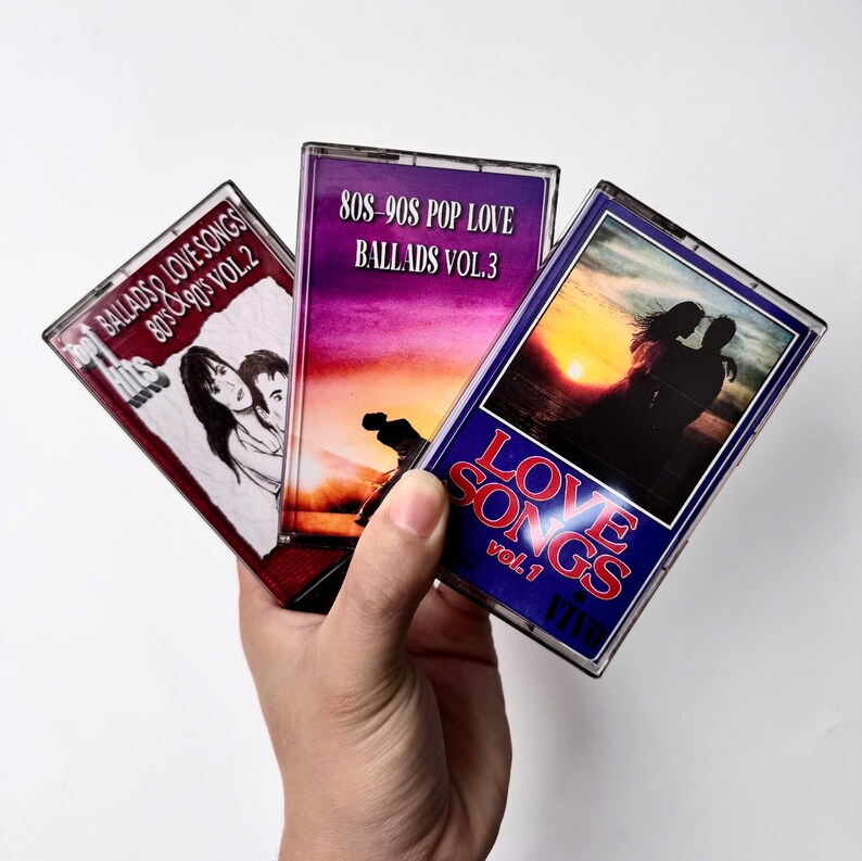Love Ballads Cassette Collection – Handmade 80s & 90s Inspired Romantic Mixtapes