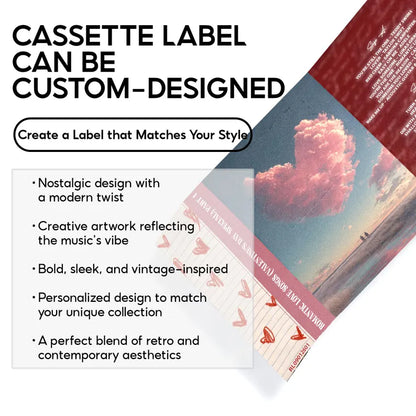 Valentine Love Songs Cassette Tapes – Romantic Mixtape - Custom Analog Cassette Gift