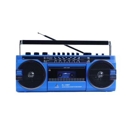 Retro Radio Cassette ANTRA EL-149BT – Bluetooth, SD, Multi-Band Radio, Dual Speakers & Free USB and 1 Cassette Tape